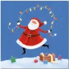 Emma Ball Santa Skipping Pack of 6 Christmas Cards