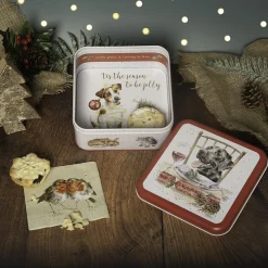 Wrendale Designs Santa's Little Helpers Christmas Tin
