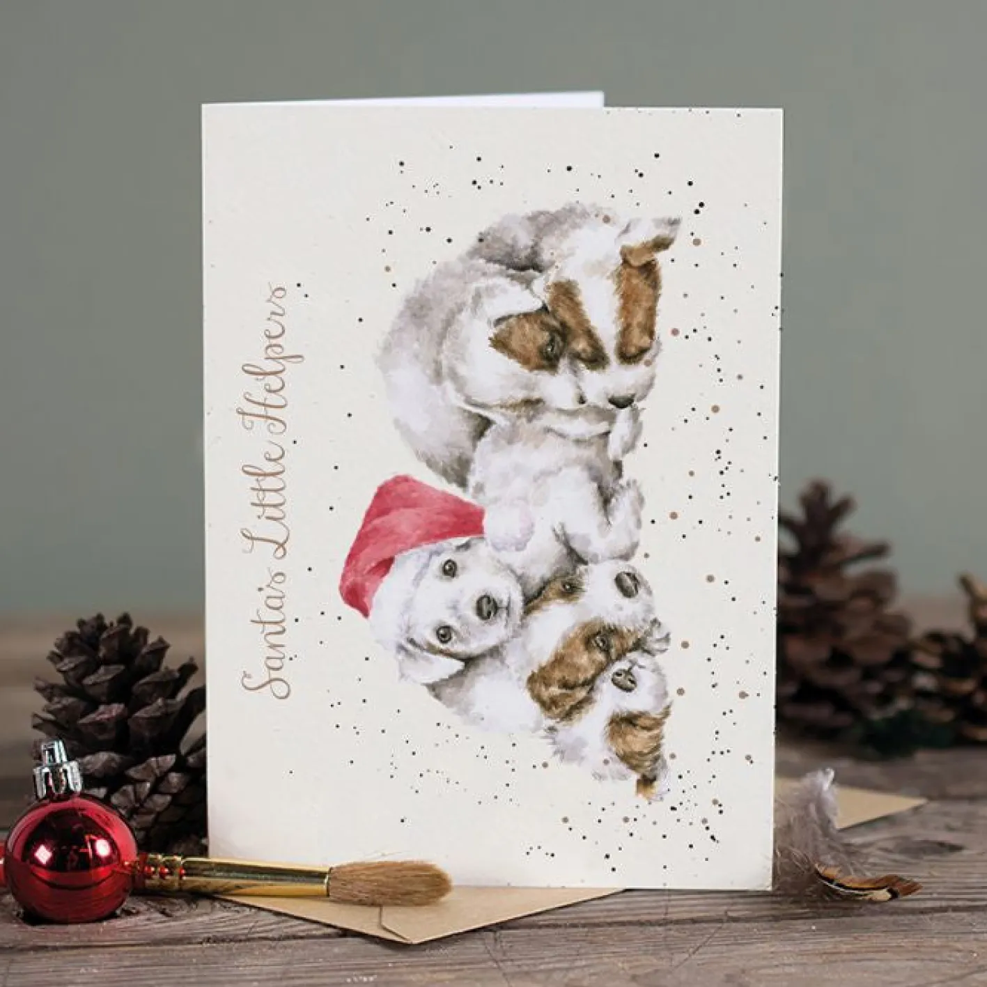 Wrendale Designs 'Santa's Little Helpers' Christmas Greetings Card