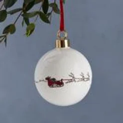 Victoria Eggs Santa's Sleigh Christmas Bauble