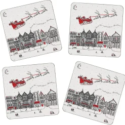 Victoria Eggs Santa's Sleigh Set of 4 Coasters