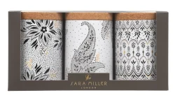 Sara Miller London Sara Miller Artisanne Noir Set of 3 Round Caddies