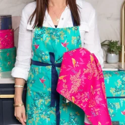 Sara Miller London Sara Miller Chelsea Pink Tea Towel