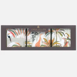 Sara Miller London Sara Miller Palm Garden Set of 3 Round Caddies