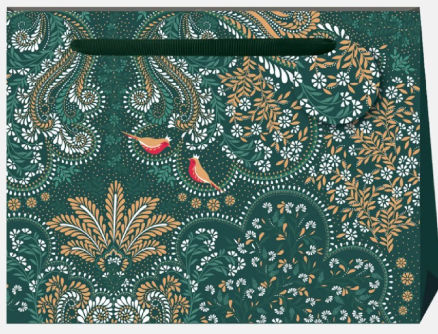 Penny Kennedy Sara Miller Robin Filigree Deep Emerald Shopper Gift Bag
