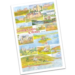 Emma Ball Scottish Castles & Houses by Tea Towel