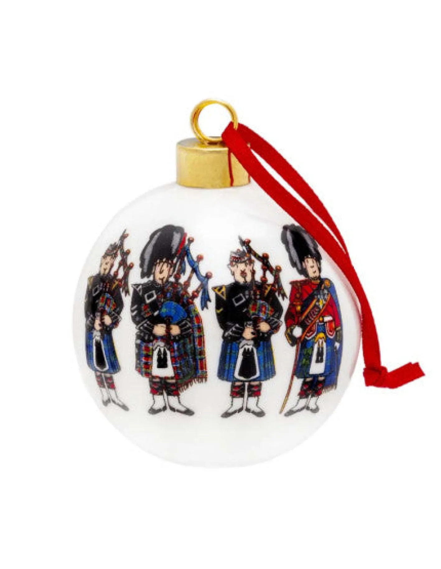 Alison Gardiner Scottish Pipers Bauble Boxed
