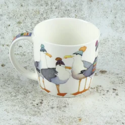 Emma Ball Seagulls in Beanies Bone China Mug (Boxed)