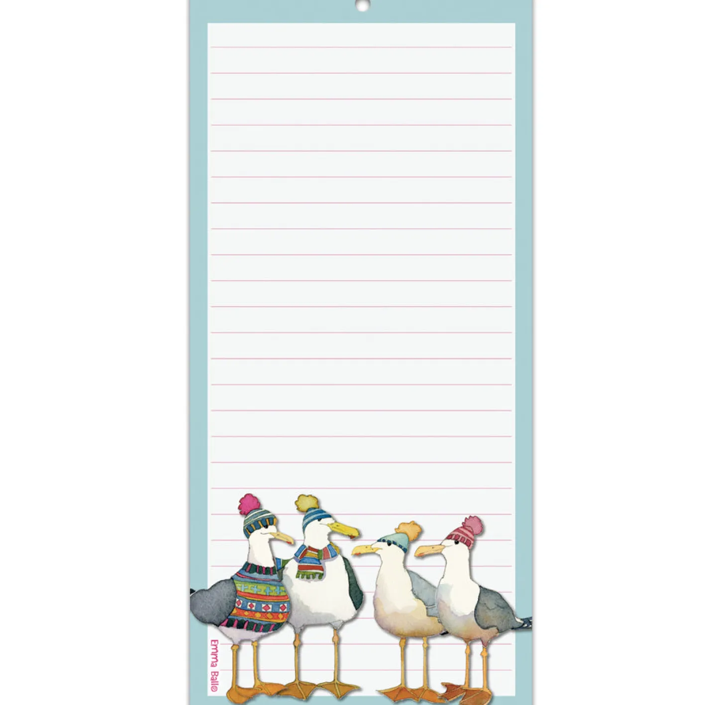 Emma Ball Seagulls In Beanies Lined Magnetic Pad