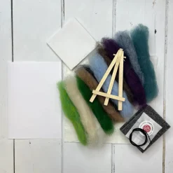 The Crafty Kit Co. Seashore Bothy Paint with Wool Needle Felting Kit
