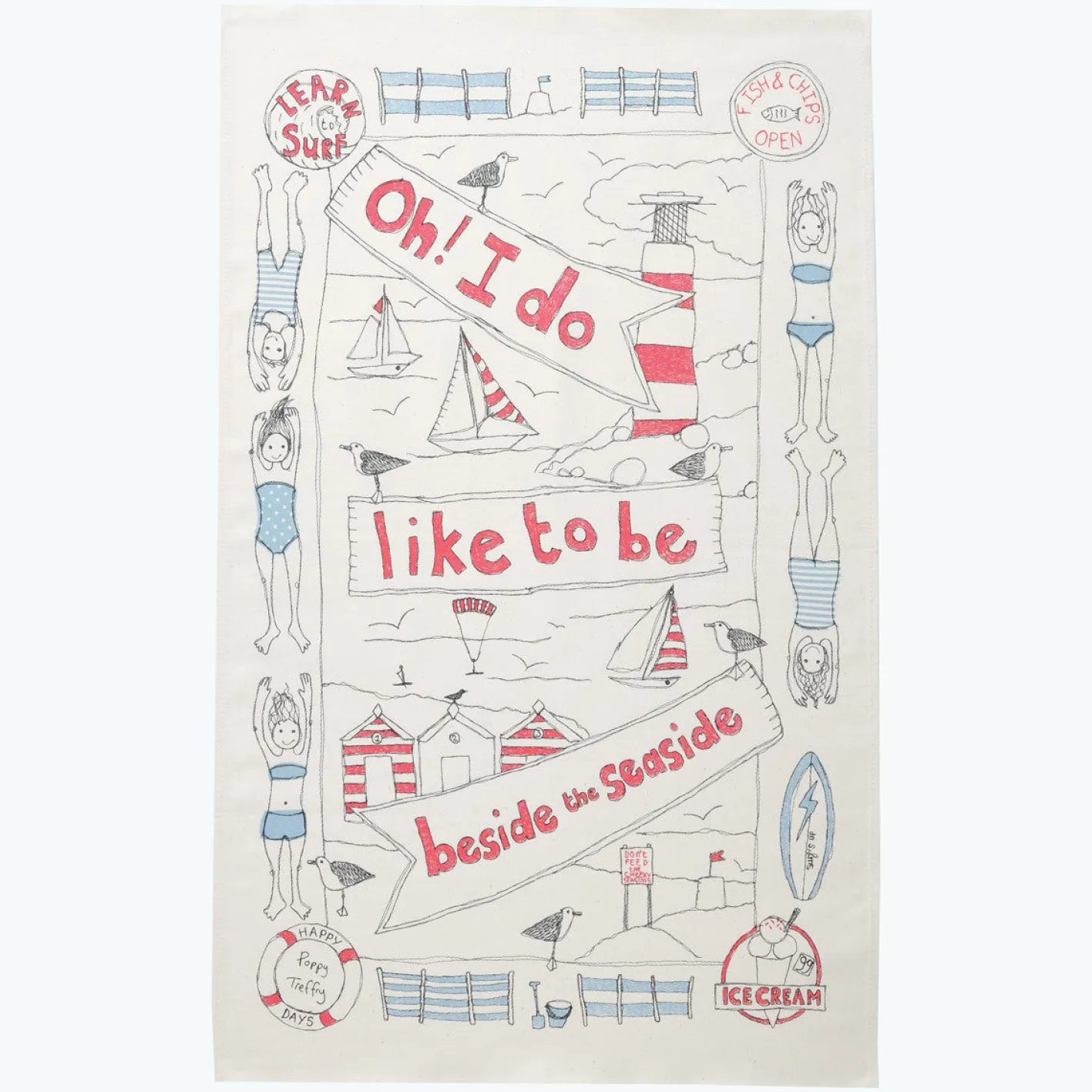 Poppy Treffry Seaside Tea Towel