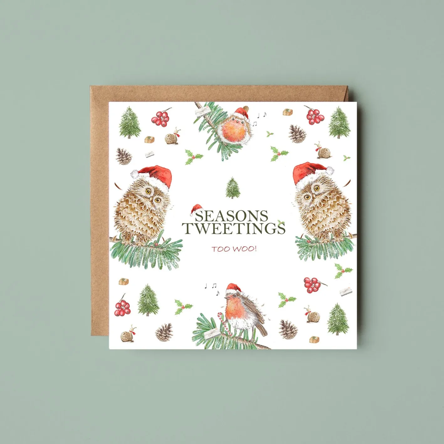 West Country Designs Seasons Tweetings Christmas Card