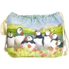 Emma Ball Sea Thrift Puffins Drawstring Cotton Bag
