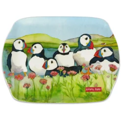 Emma Ball Sea Thrift Puffins Melamine Scatter Tray