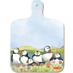 Emma Ball Sea Thrift Puffins Mini Chopping Board