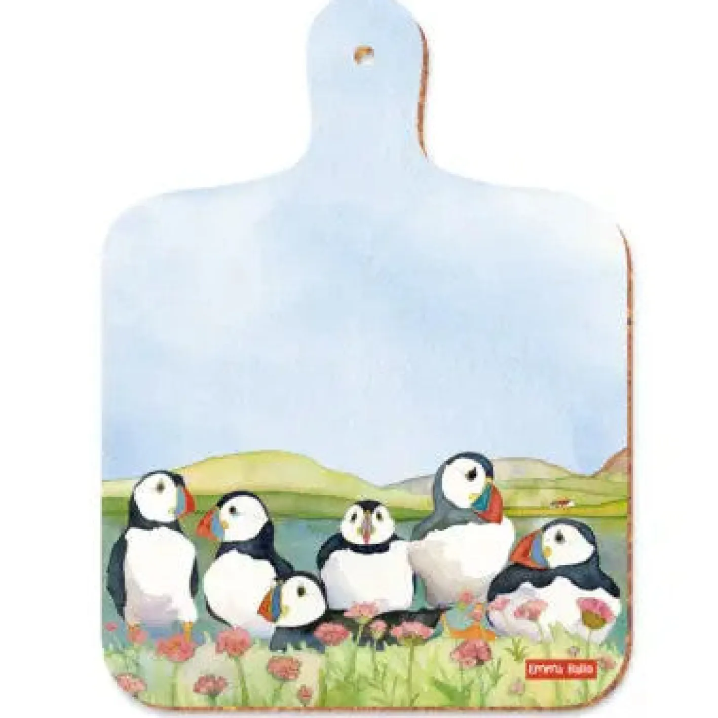 Emma Ball Sea Thrift Puffins Mini Chopping Board
