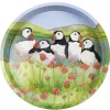 Emma Ball Sea Thrift Puffins Round Tin Tray