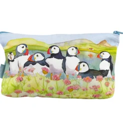 Emma Ball Sea Thrift Puffins Zipped Pouch