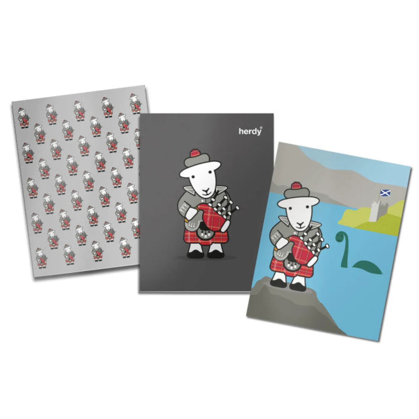The Herdy Company Set of 3 Herdy McHerdy A6 Notebooks