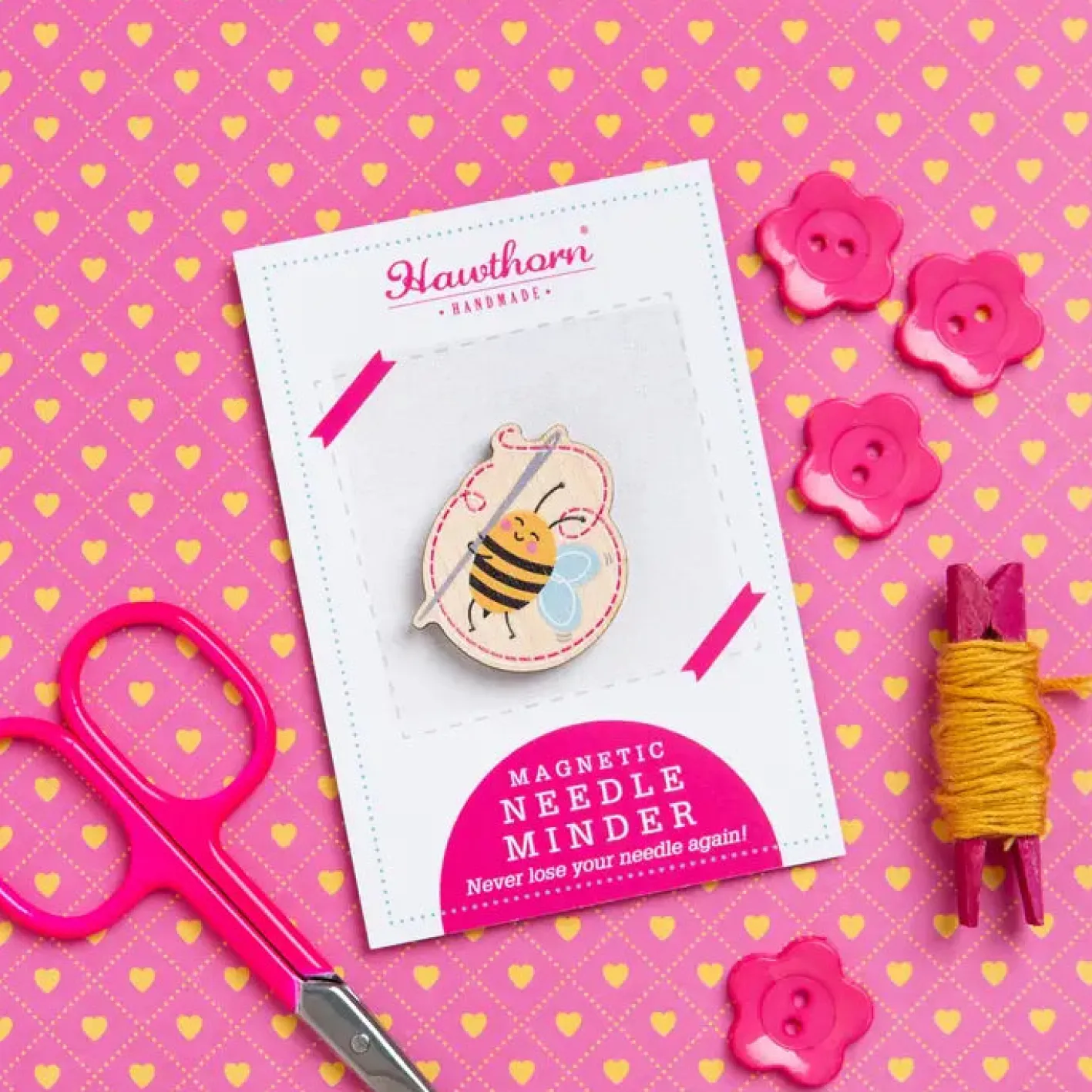 Hawthorn Handmade Sewing Bee Magnetic Needle Holder