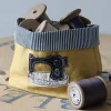 Poppy Treffry Sewing Machine Embroidered Mini Storage Pot