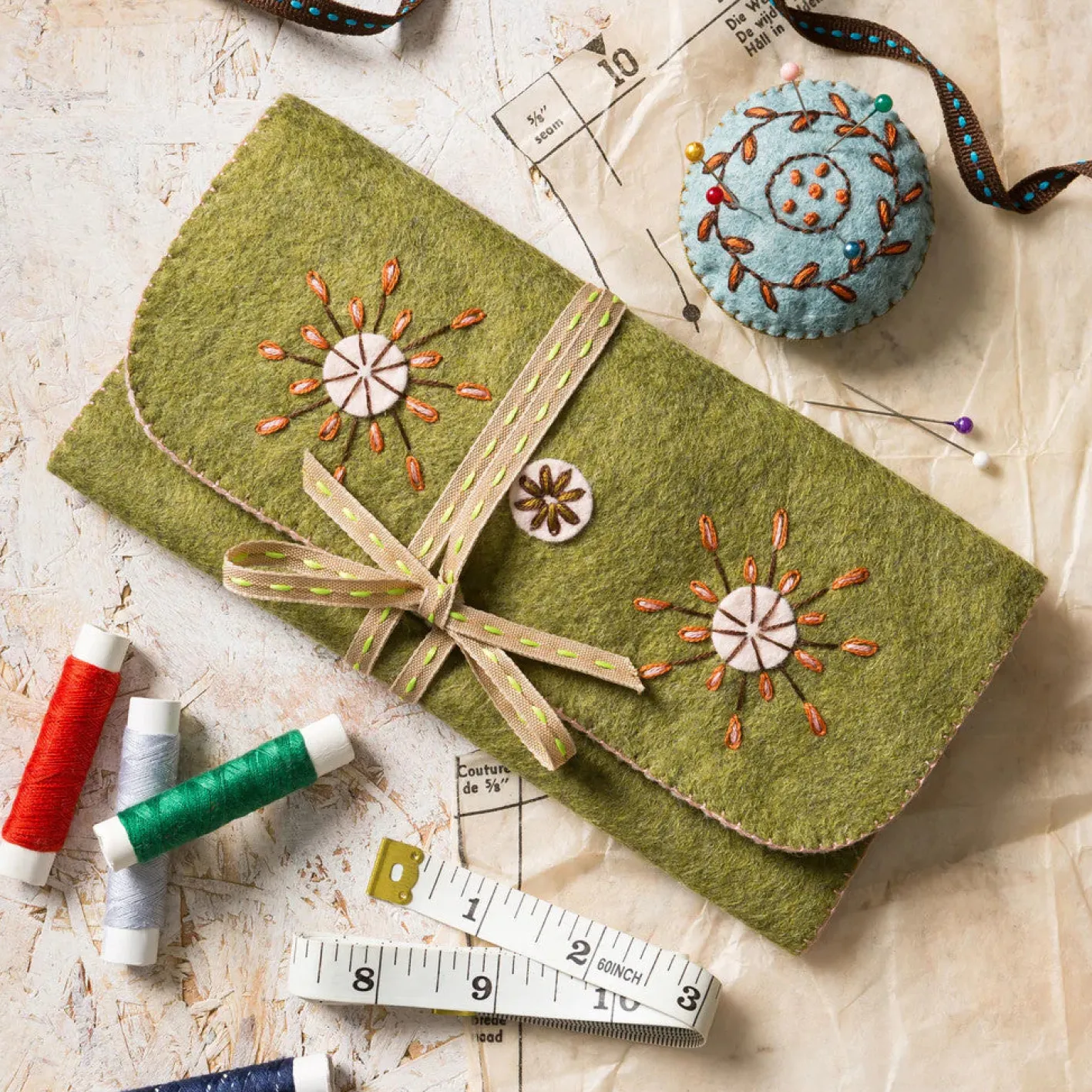 Corinne Lapierre Sewing Roll Wool Mix Felt Craft Kit