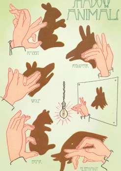Madame Treacle Shadow Animals Greetings Card