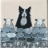 Moorland Pottery Sheep Dog Coaster by