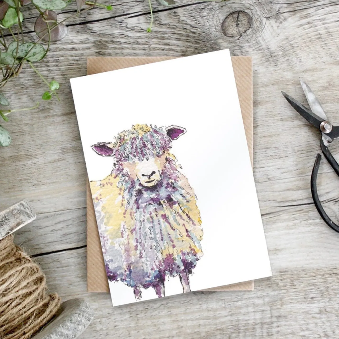 Toasted Crumpet Sheep Greetings Card