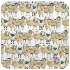 Emma Ball Sheep Repeating Melamine Square Tray