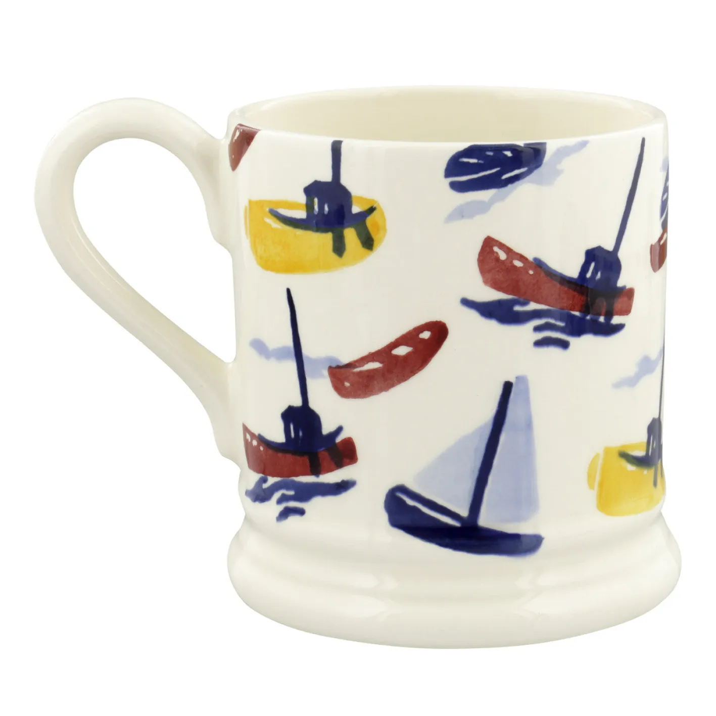 Emma Bridgewater Shoreline Scattered Boats 1/2 Pint Mug