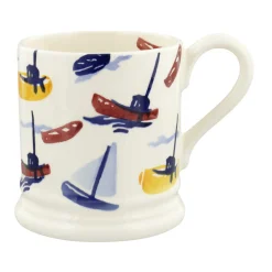 Emma Bridgewater Shoreline Scattered Boats 1/2 Pint Mug