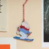 Dapple & Dot Skiing Mouse Wooden Christmas Decoration