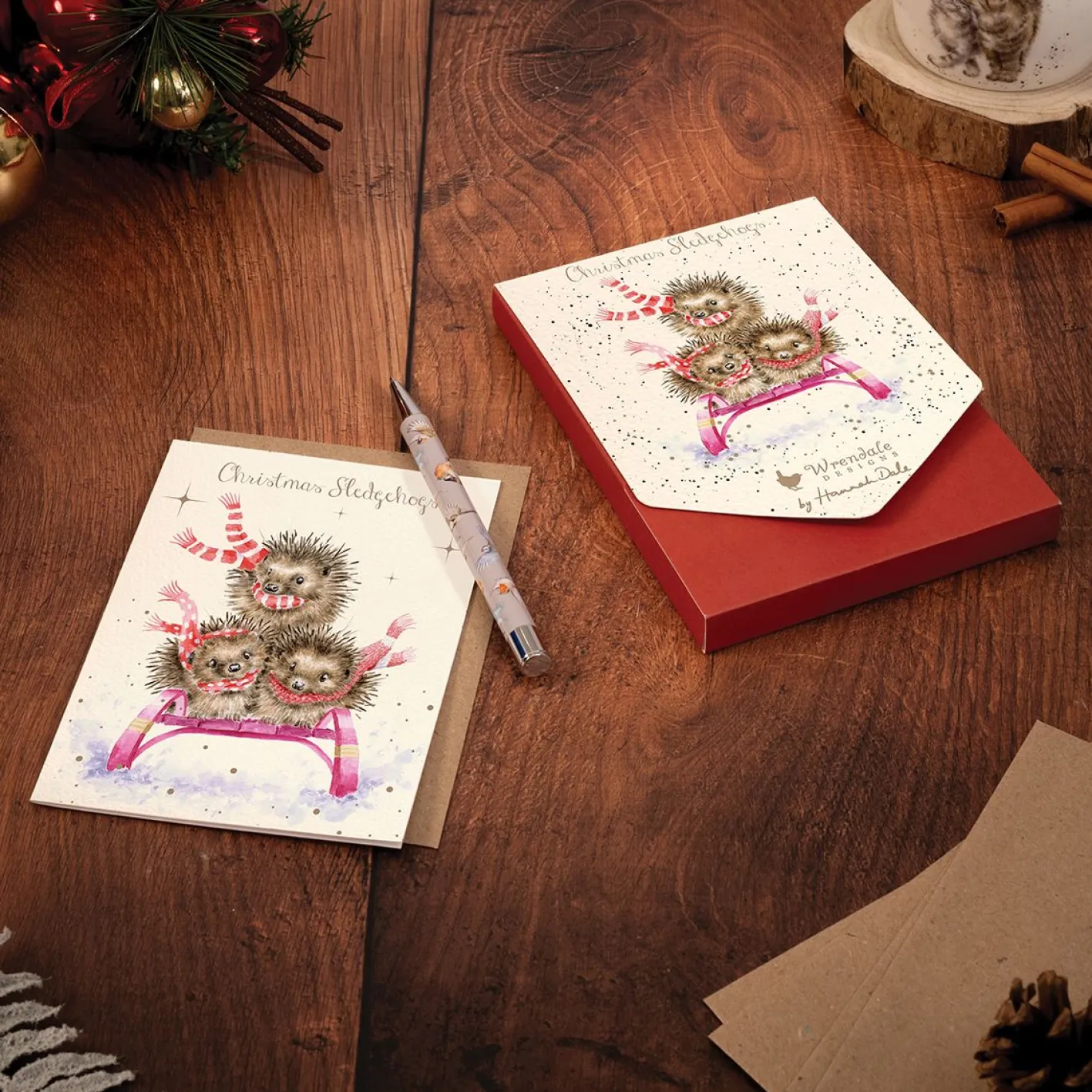 Wrendale Designs 'Sledgehogs' Hedgehog Christmas Card Pack