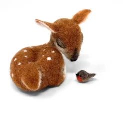 The Crafty Kit Co. Sleepy Fawn Needle Felting Craft Kit