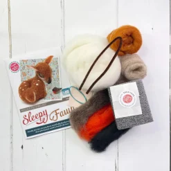 The Crafty Kit Co. Sleepy Fawn Needle Felting Craft Kit
