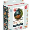 The Crafty Kit Co. Sleepy Fox in a Hoop Needle Felting Kit