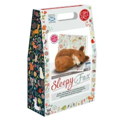 The Crafty Kit Co. Sleepy Fox Needle Felting Kit