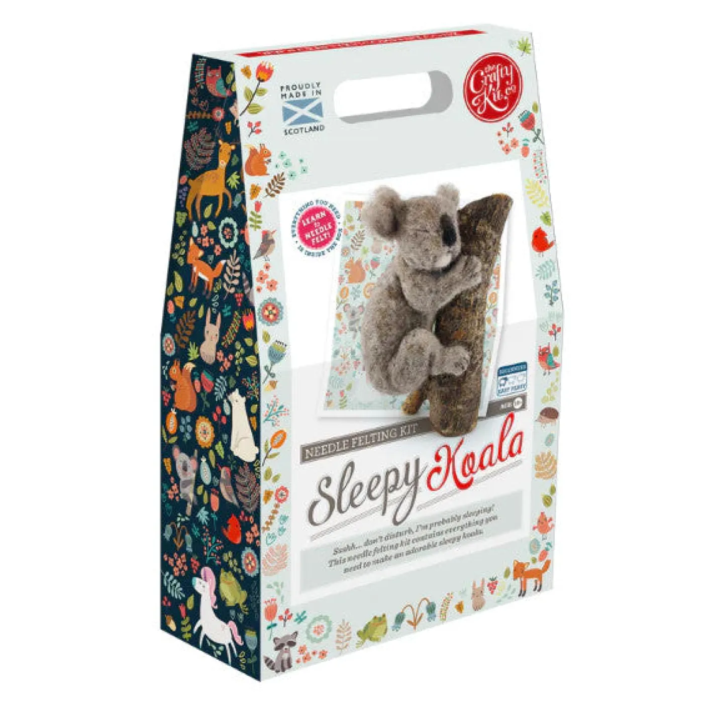 The Crafty Kit Co. Sleepy Koala Needle Felting Craft Kit