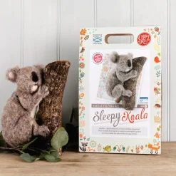 The Crafty Kit Co. Sleepy Koala Needle Felting Craft Kit