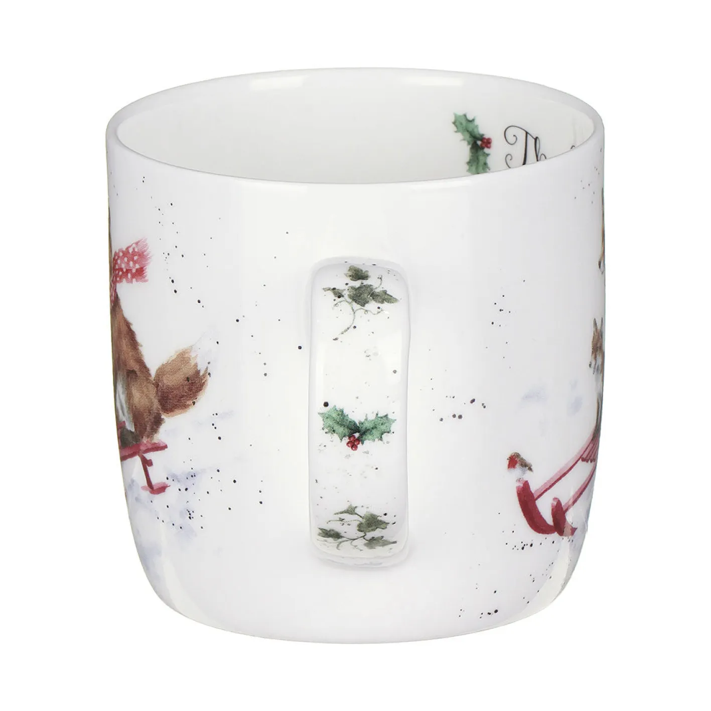 Wrendale Designs 'Sleigh Ride' Foxes Small Bone China Mug (11oz)