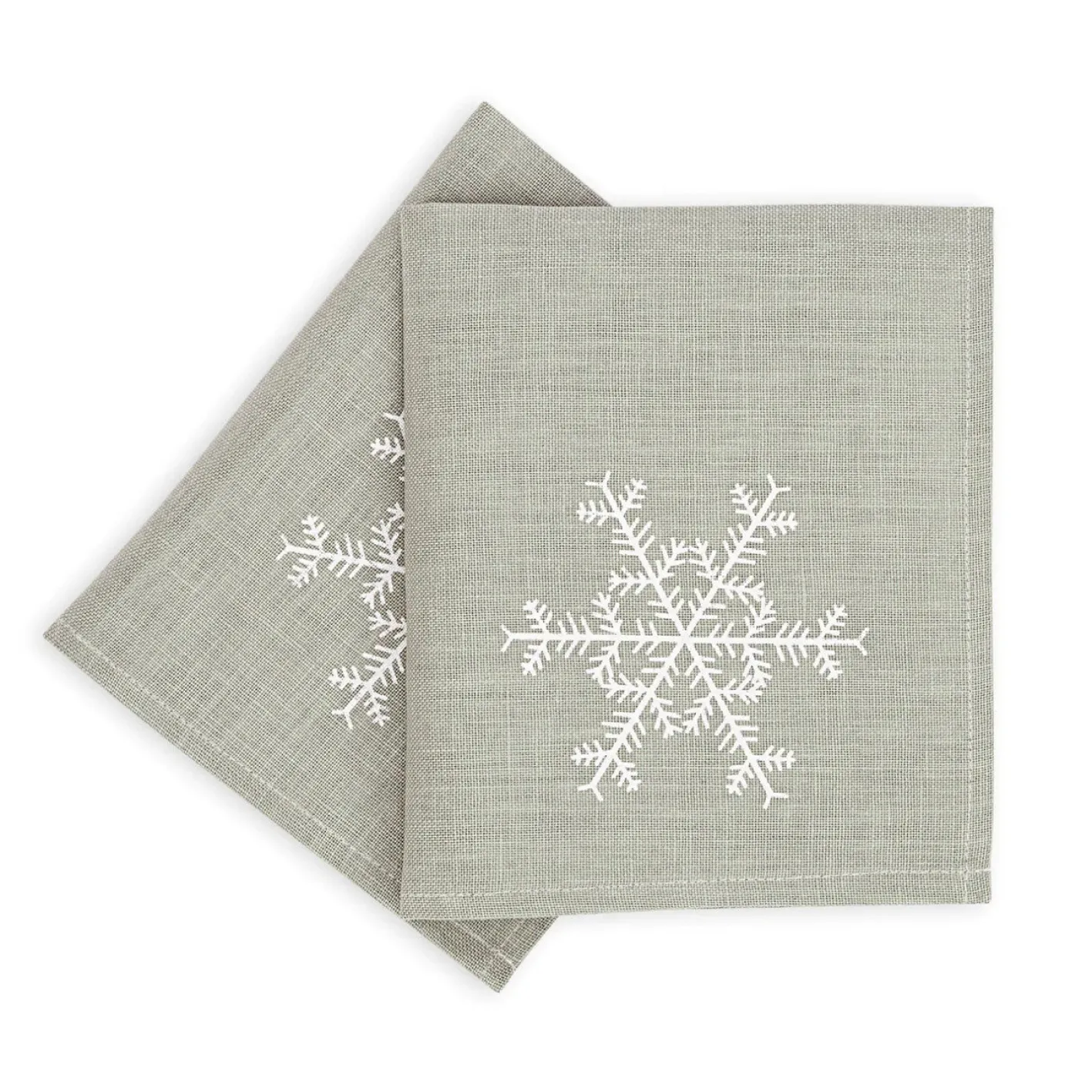Ulster Weavers Snowflake Sterling Linen Napkin 2 pack