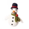 Amica Felt Snowman with Holly Scarf Felt Decoration