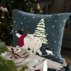 Sophie Allport Snow Season Knitted Statement Pillow