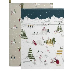 Sophie Allport Snow Season Set of 2 Tea Towels