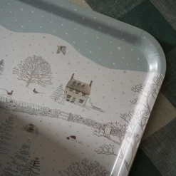 Sophie Allport Snowy Cottage Large Tray