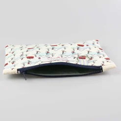 Poppy Treffry Snowy Mountain Flat Zip Purse with Keyring