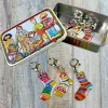 Emma Ball Socks Set of 6 Crochet Markers in a Pocket Tin