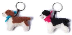 Amica Felt Spencer the Spaniel Key Ring - Blue