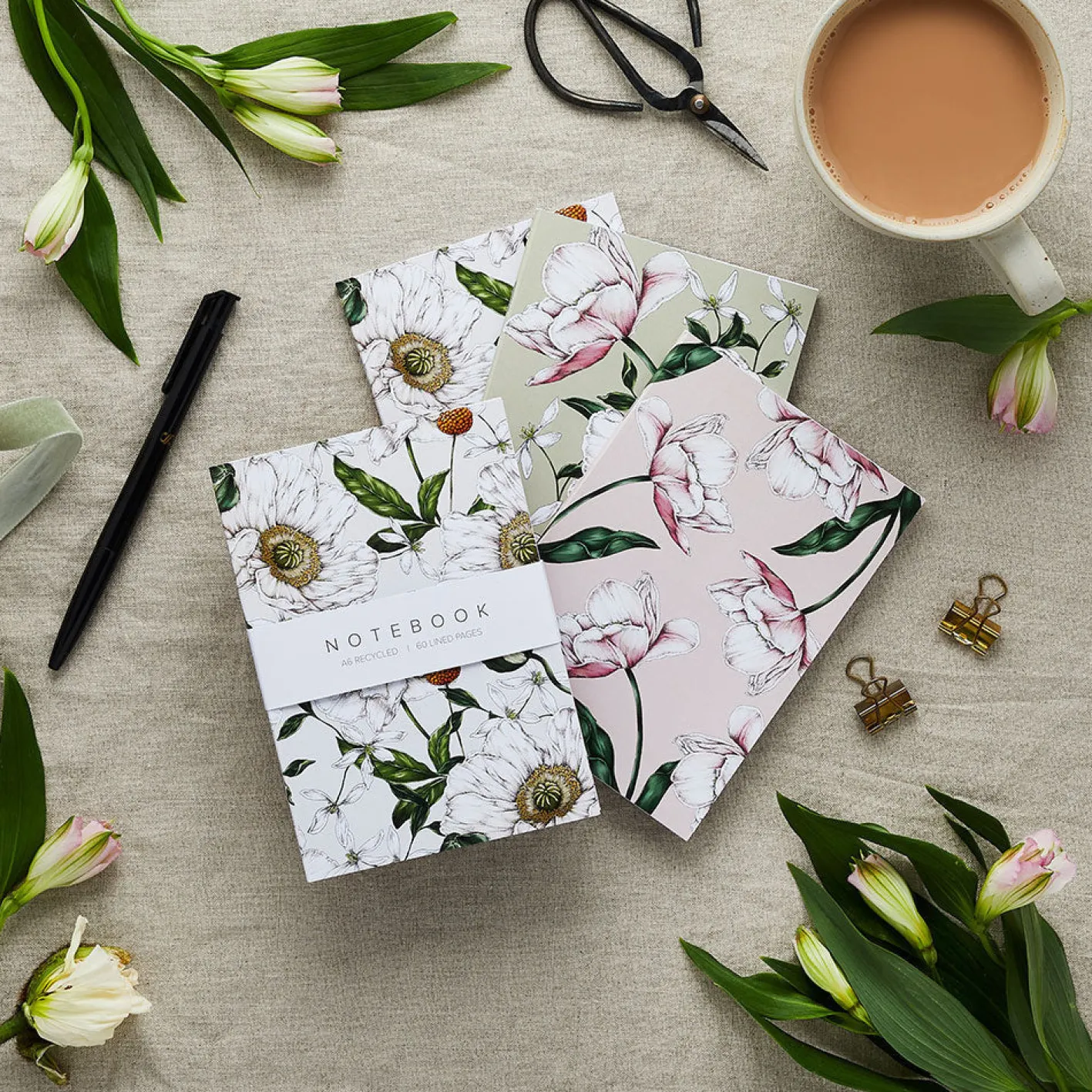 Catherine Lewis Spring Blossom - Set of 3 A6 Notebooks